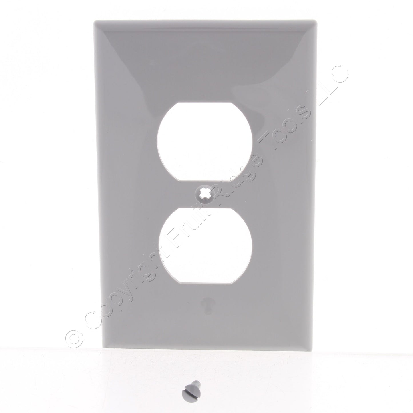 Leviton PJ8-GY Gray Large Nylon Unbreakable Receptacle Wallplate Outlet Cover