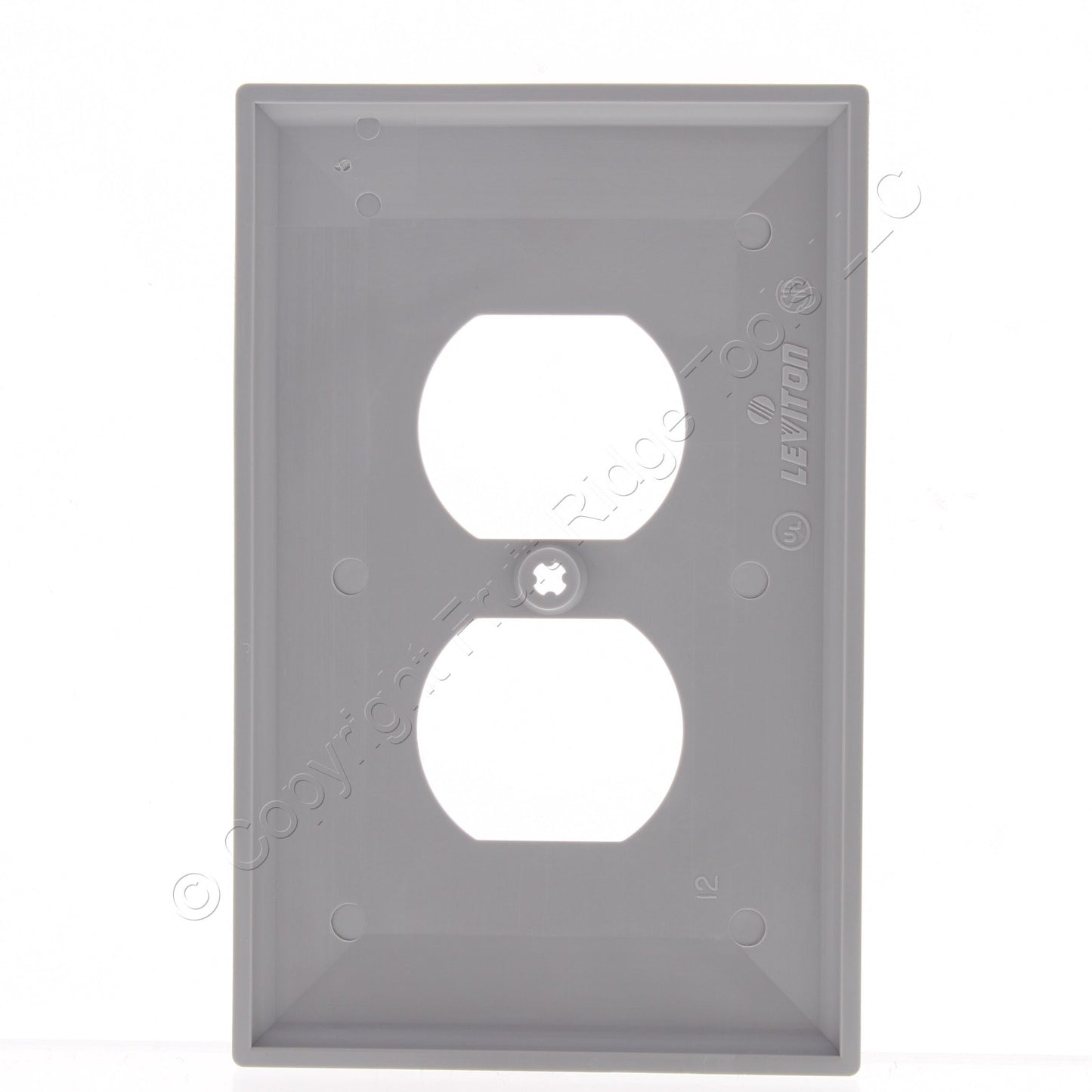 Leviton PJ8-GY Gray Large Nylon Unbreakable Receptacle Wallplate Outlet Cover