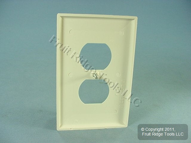 Leviton PJ8-T Lt Almond 1-Gang Duplex Unbreakable Nylon Midway Wallplate Cover