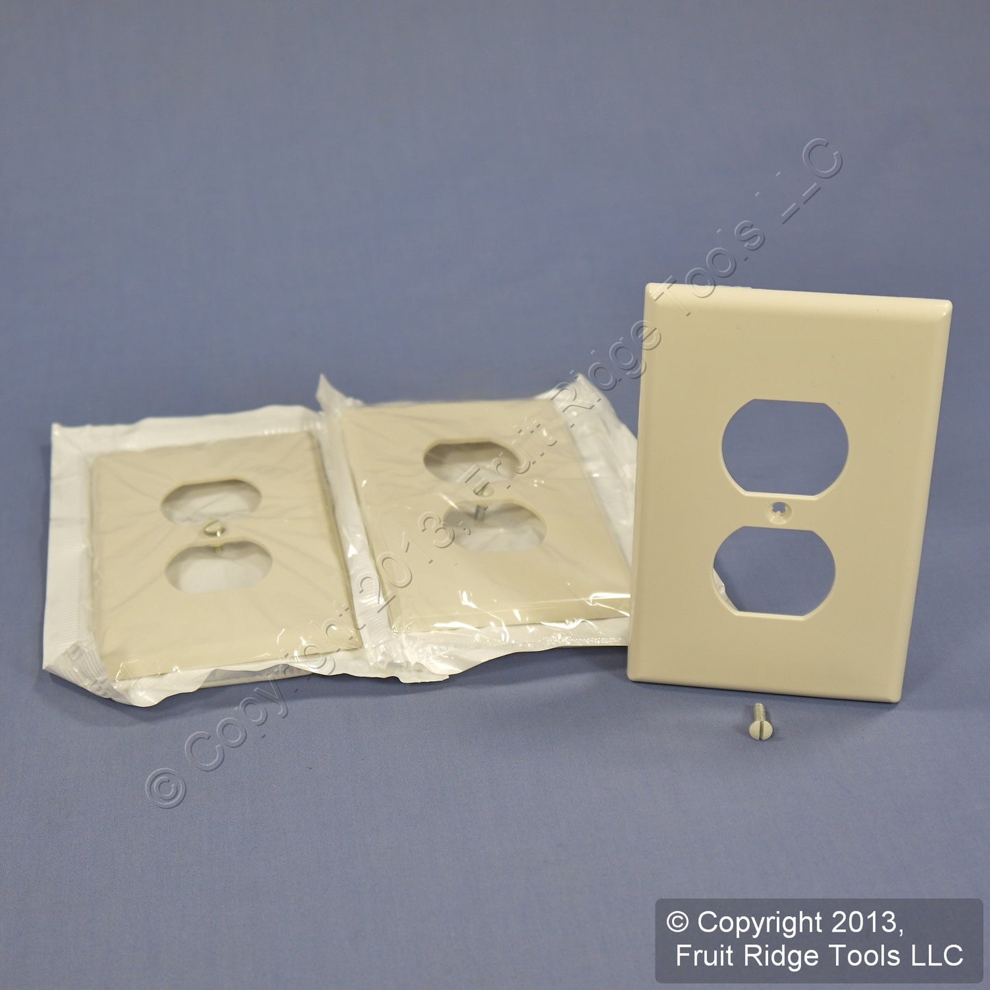 Leviton PJ8-T Light Almond 1-Gang Duplex Unbreakable Midway Wallplate Cover 3pcs