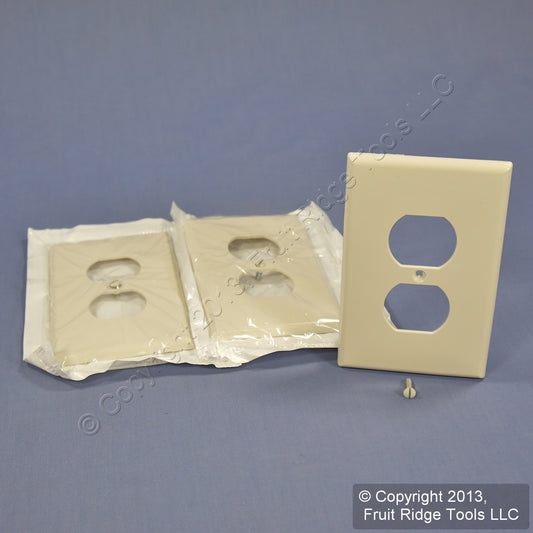 Leviton PJ8-T Light Almond 1-Gang Duplex Unbreakable Midway Wallplate Cover 3pcs