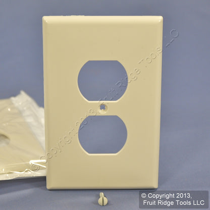 Leviton PJ8-T Light Almond 1-Gang Duplex Unbreakable Midway Wallplate Cover 3pcs