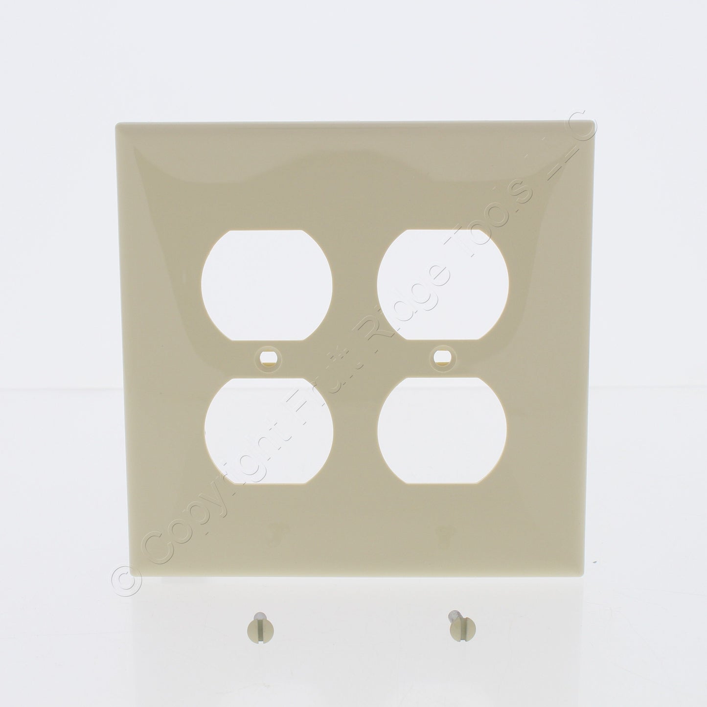 Leviton PJ82-I Ivory 2-Gang Duplex Outlet Unbreakable Midway Wallplates 25pcs