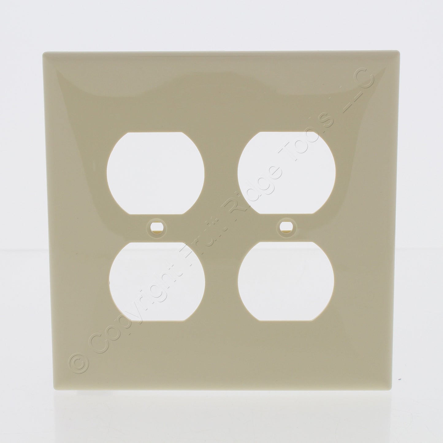 Leviton PJ82-I Ivory 2-Gang Duplex Outlet Unbreakable Midway Wallplates 25pcs