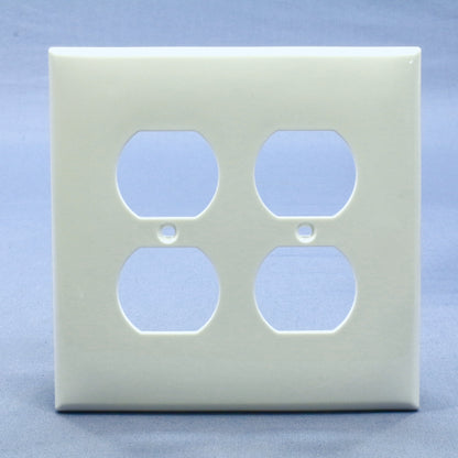 Leviton PJ82-W White Receptacle Wallplate 2-Gang Duplex Outlet Nylon Cover 25pcs