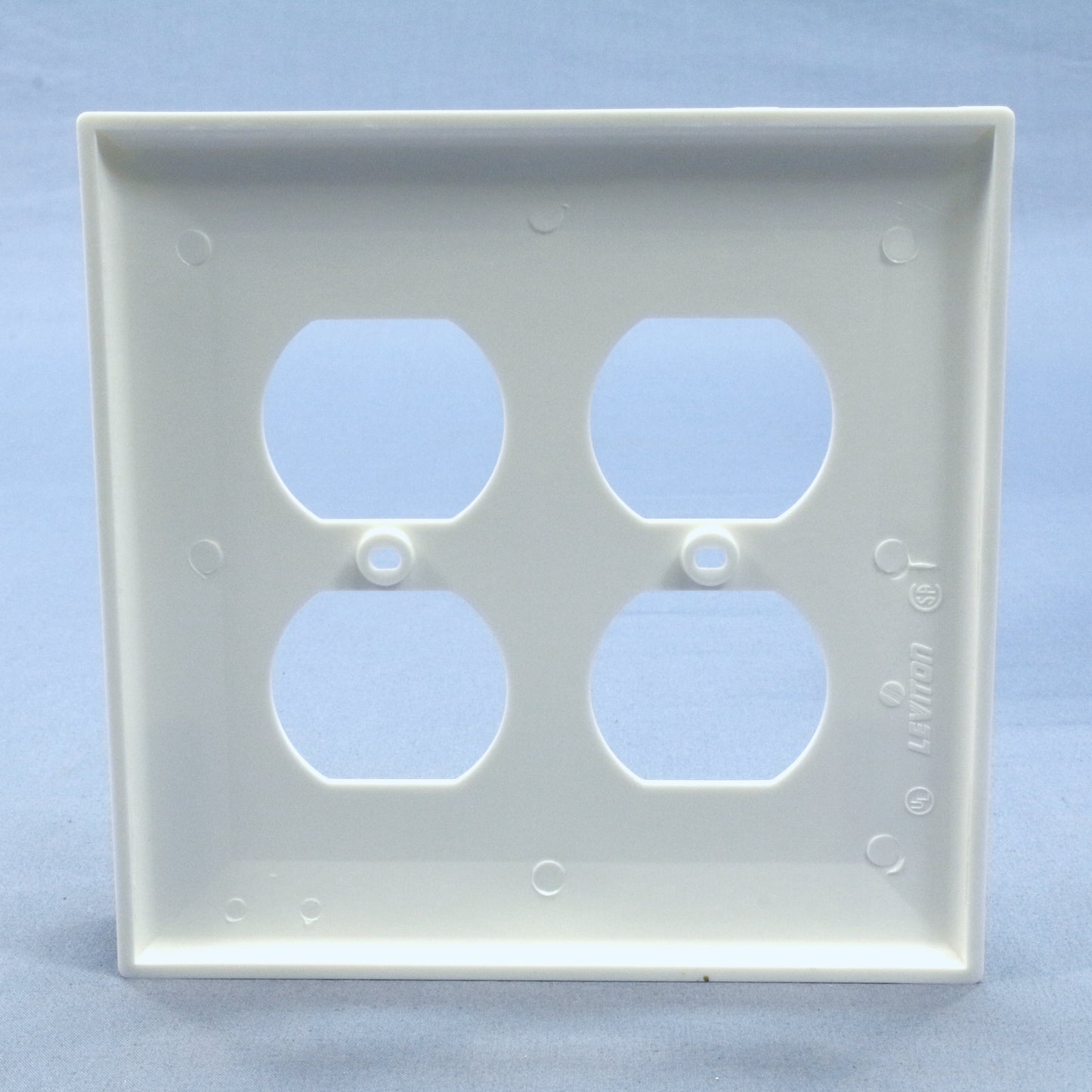 Leviton PJ82-W White Receptacle Wallplate 2-Gang Duplex Outlet Nylon Cover 25pcs