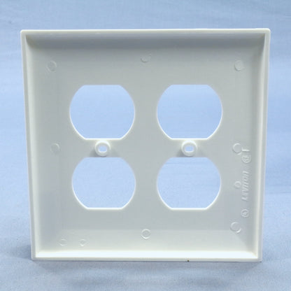 Leviton PJ82-W White Receptacle Wallplate 2-Gang Duplex Outlet Nylon Cover 25pcs
