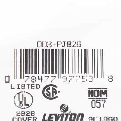 Leviton PJ826-BK Black 2-Gang Duplex Decora Unbreakable Midway Wallplate Cover