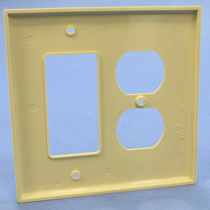 Leviton PJ826-I Ivory 2-Gang Duplex Decora Unbreakable Midway Wallplates 25pcs