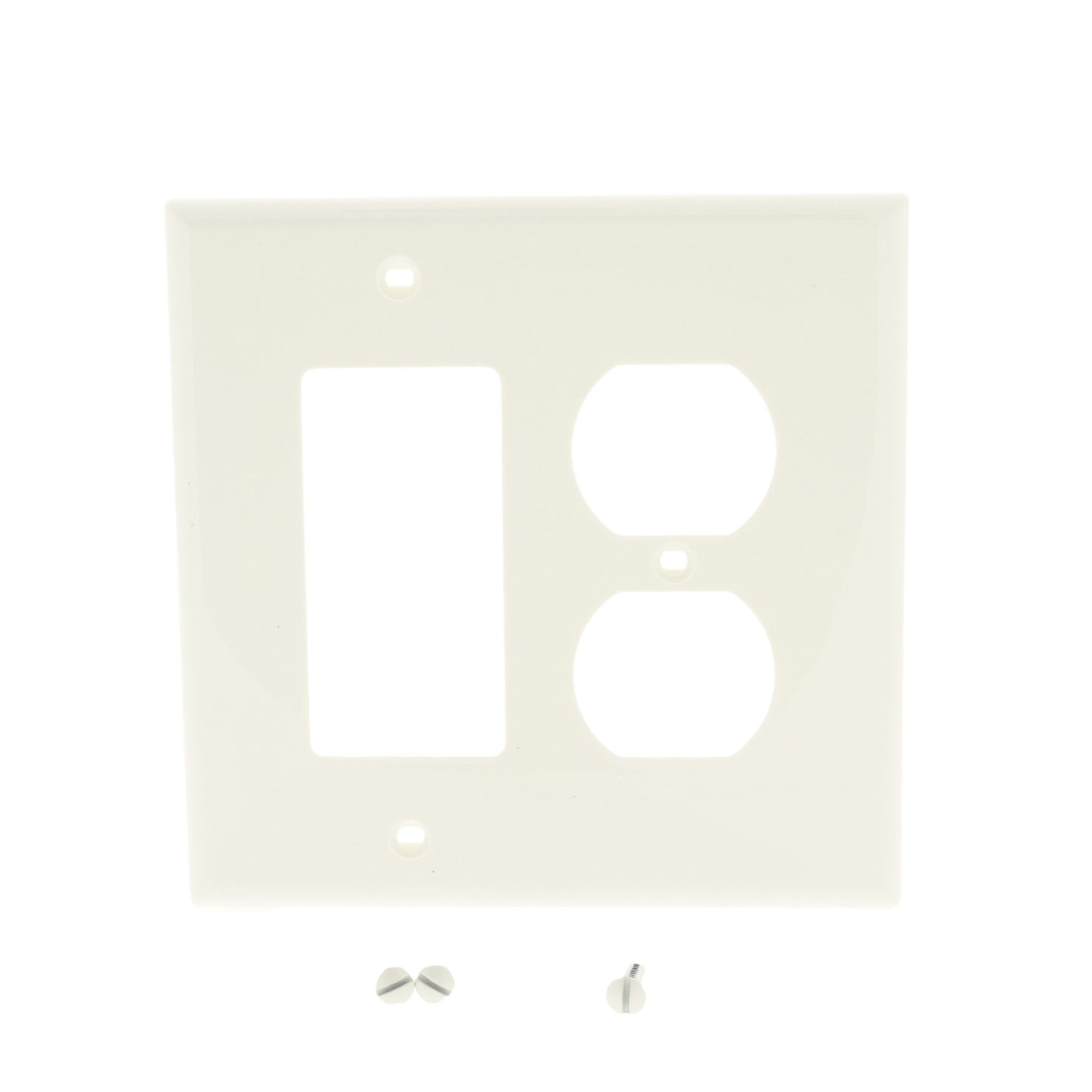Leviton PJ826-T Light Almond 2-Gang Duplex Decora Unbreakable Midway Wallplate