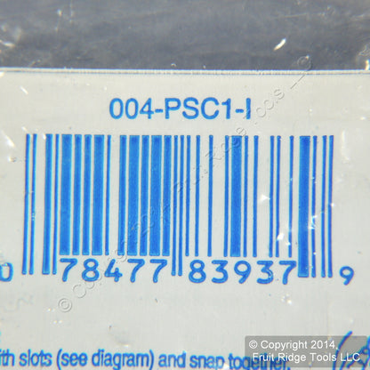 Leviton PSC1-I Ivory 1-Gang Toggle Switch Center Panel Sectional Covers 10-Pack