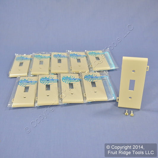 Leviton PSC1-I Ivory 1-Gang Toggle Switch Center Panel Sectional Covers 10-Pack