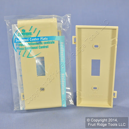 Leviton PSC1-I Ivory 1-Gang Toggle Switch Center Panel Sectional Covers 10-Pack