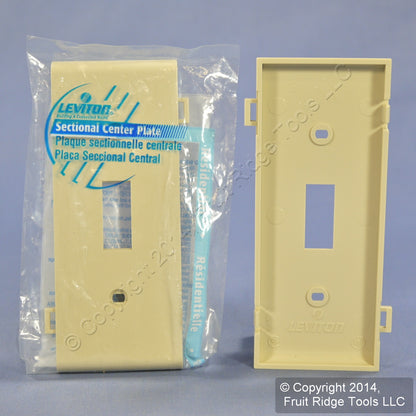 Leviton PSC1-I Ivory 1-Gang Toggle Unbreakable Sectional Cover Strap Mount 25pcs