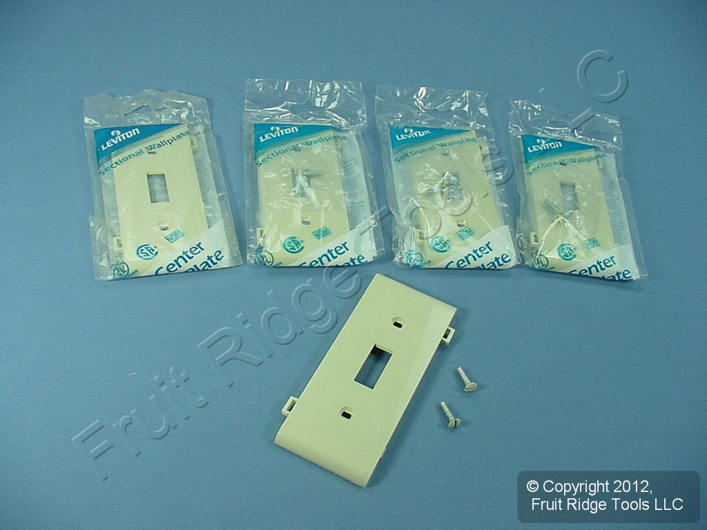 Leviton PSC1-I Ivory 1-Gang Toggle Unbreakable Sectional Covers Strap Mount 5pcs