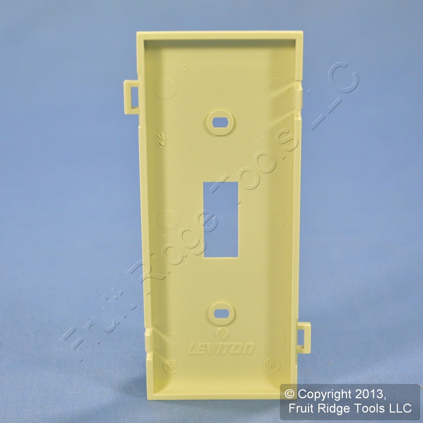 Leviton PSC1-I Ivory 1-Gang Toggle, Unbreakable Sectional Wallplate Strap Mount
