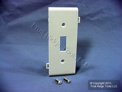 Leviton PSC1-W White 1-Gang Toggle Unbreakable Nylon Standard Wallplate Cover