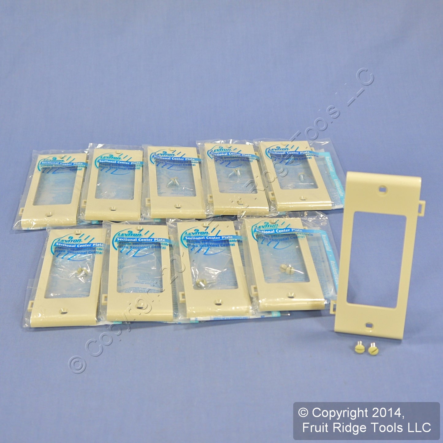 Leviton PSC26-I Ivory 1-Gang Decora Unbreakable Sectional Wallplate Cover 10pcs