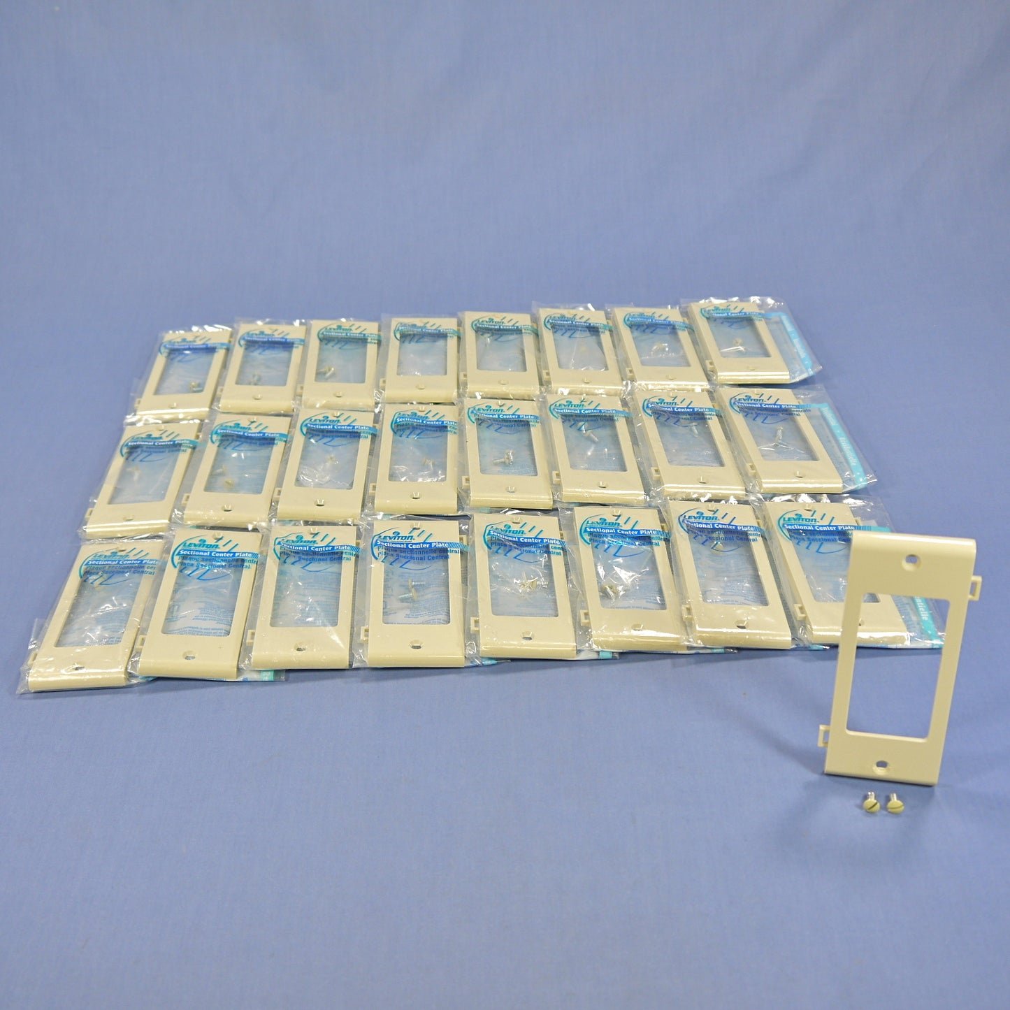 Leviton PSC26-I Ivory 1-Gang Decora Unbreakable Sectional Wallplate Cover 25pcs