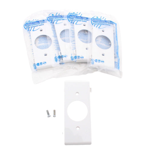 Leviton PSC7-W White 1-Gang Sectional Receptacle Wallplates 1.406" 1-Outlet 5pcs