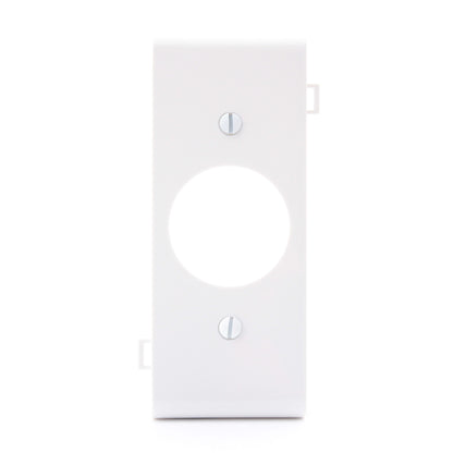 Leviton PSC7-W White Sectional Receptacle Nylon Wallplate 1.406" Single Outlet