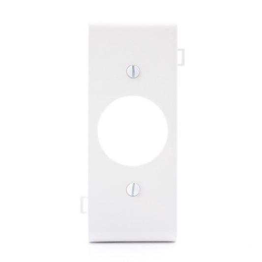 Leviton PSC7-W White Sectional Receptacle Nylon Wallplate 1.406" Single Outlet