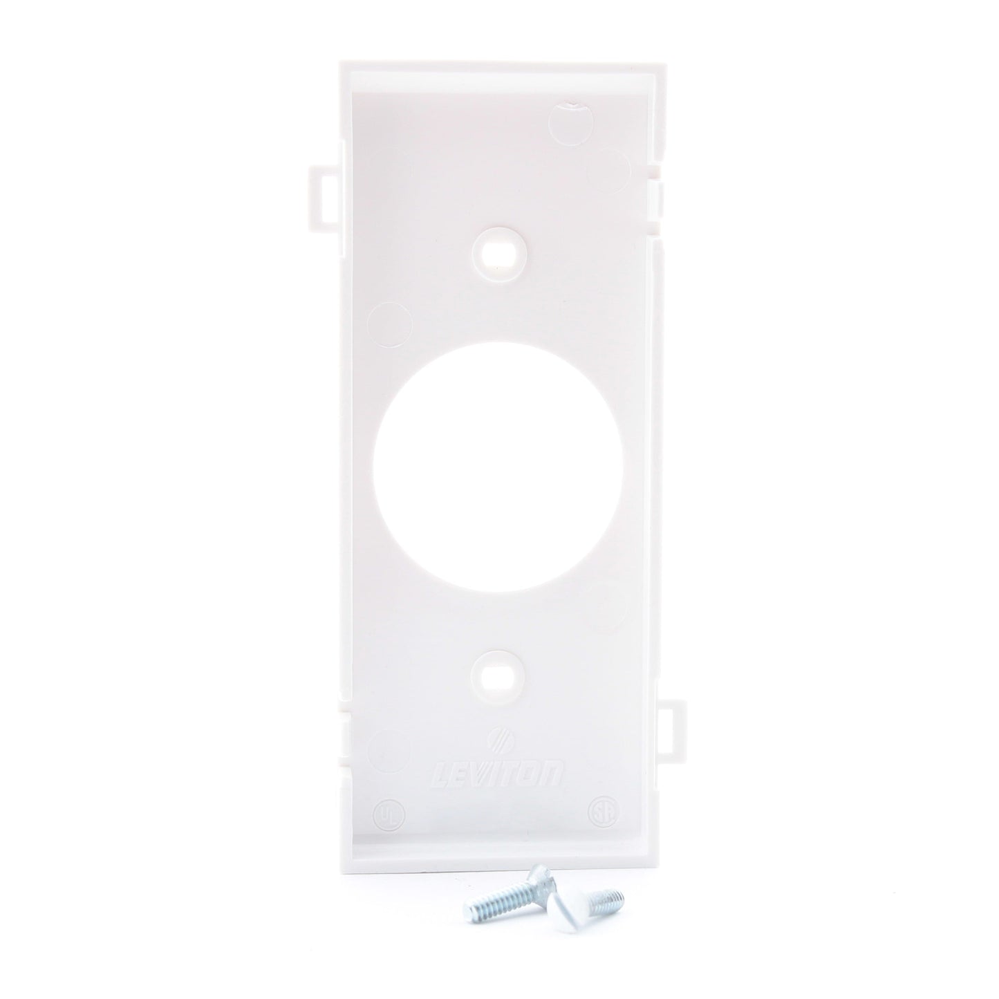 Leviton PSC7-W White Sectional Receptacle Nylon Wallplate 1.406" Single Outlet