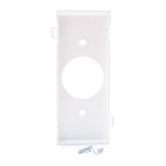 Leviton PSC7-W White Sectional Receptacle Nylon Wallplate 1.406" Single Outlet