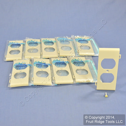 10 Leviton Ivory Receptacle Outlet Center Panel Sectional Nylon Covers PSC8-I