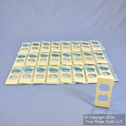 25 Leviton Ivory Duplex Receptacle Center Panel Sectional Nylon Covers PSC8-I