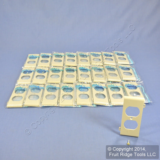 25 Leviton Ivory Duplex Receptacle Center Panel Sectional Nylon Covers PSC8-I