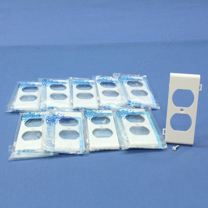 Leviton PSC8-W White Nylon Receptacle Outlet Center Panel Sectional Covers 10pk