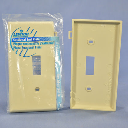 Leviton PSE1-I Ivory 1-Gang Toggle Unbreakable Sectional Wallplate Cover 10pcs