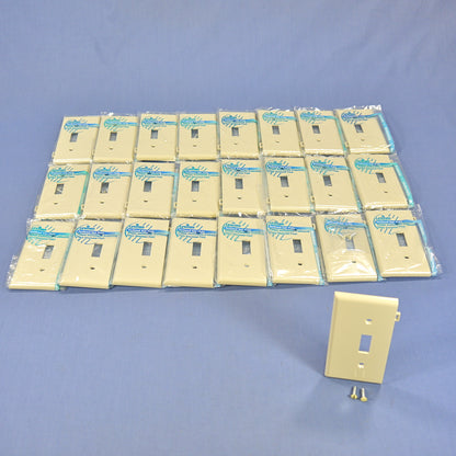 Leviton PSE1-I Ivory 1-Gang Toggle Unbreakable Sectional Wallplate Cover 25pcs