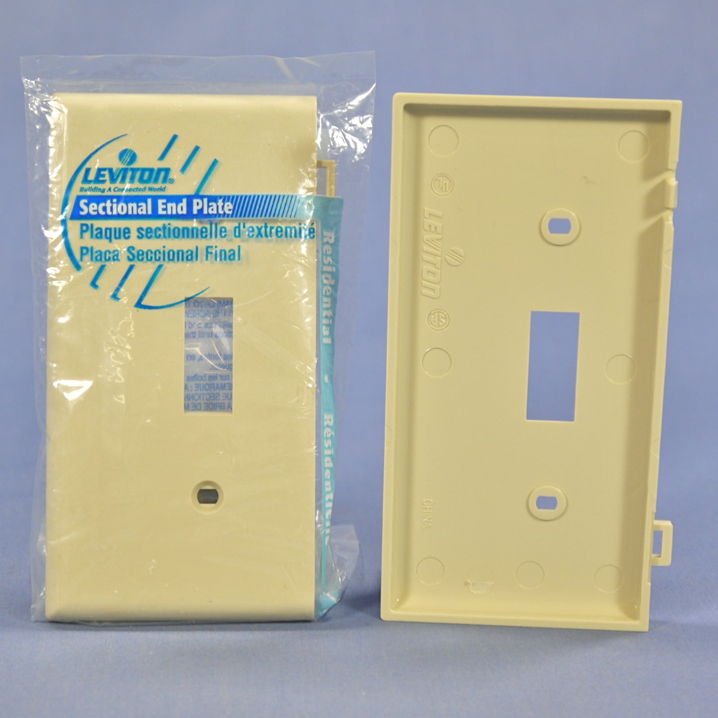 Leviton PSE1-I Ivory 1-Gang Toggle Unbreakable Sectional Wallplate Cover 25pcs