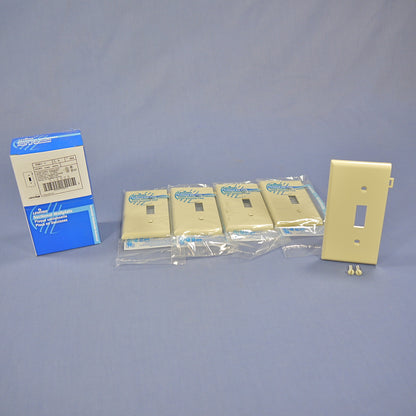 Leviton PSE1-I Ivory 1-Gang Toggle Unbreakable Sectional Wallplate Cover 5pcs