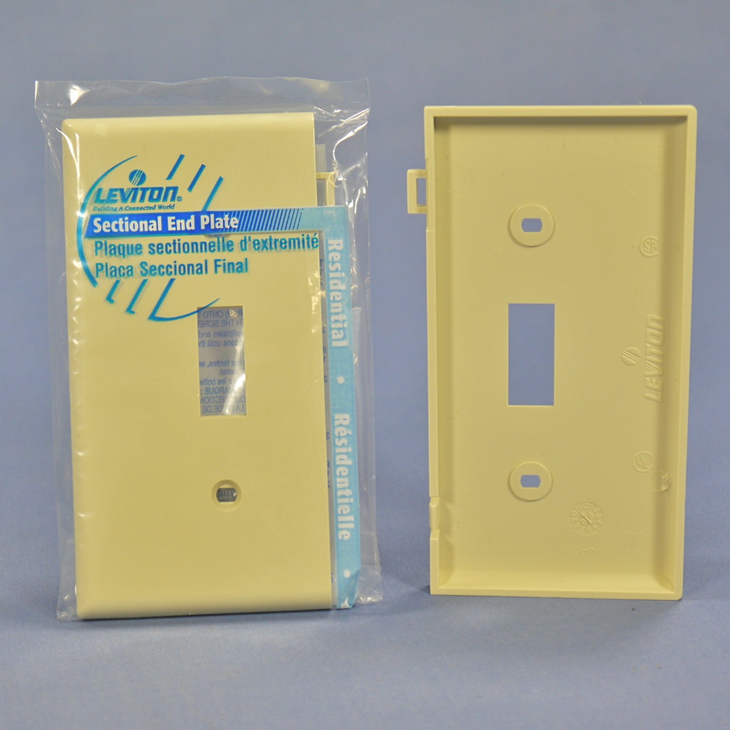 Leviton PSE1-I Ivory 1-Gang Toggle Unbreakable Sectional Wallplate Cover 5pcs