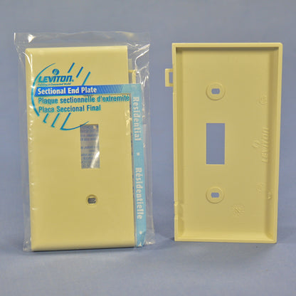 Leviton PSE1-I Ivory 1-Gang Toggle Unbreakable Sectional Wallplate Cover 5pcs