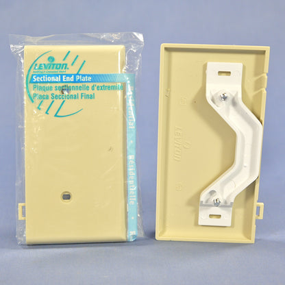 Leviton PSE14-I Ivory 1-Gang Blank Unbreakable Sectional Cover Strap Mount 10pcs