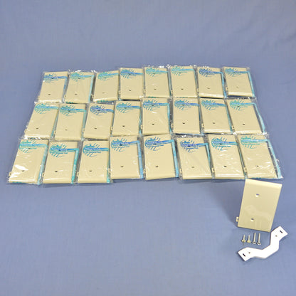 Leviton PSE14-I Ivory 1-Gang Blank Unbreakable Sectional Cover Strap Mount 25pcs