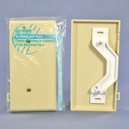 Leviton PSE14-I Ivory 1-Gang Blank Unbreakable Sectional Cover Strap Mount 25pcs