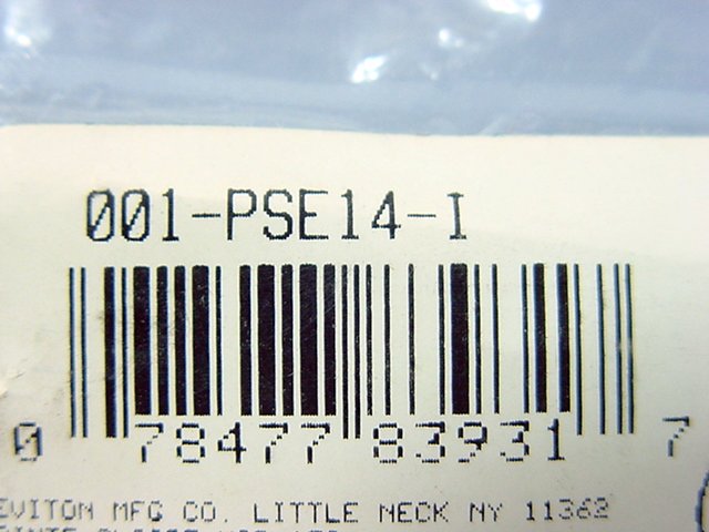 Leviton PSE14-I Ivory 1-Gang Blank Unbreakable Sectional Wallplate Strap Mount