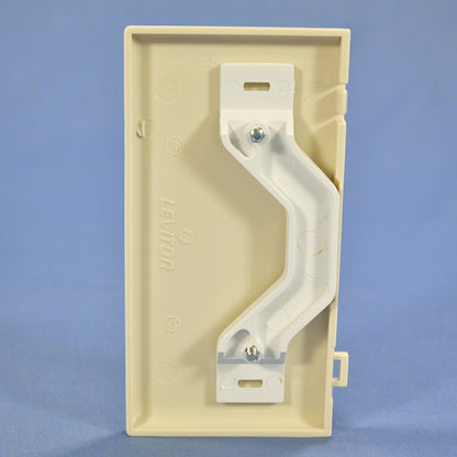 Leviton PSE14-T Lt Almond 1-Gang Blank Unbreakable Sectional Cover Strap Mount
