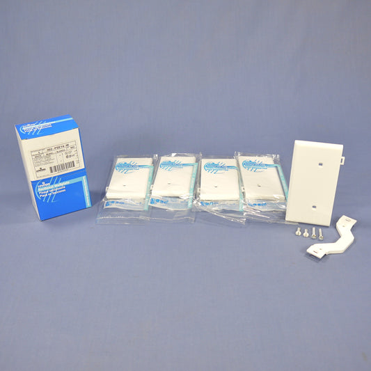 Leviton PSE14-W White 1-Gang Unbreakable Blank Sectional Cover Strap Mount 5pcs