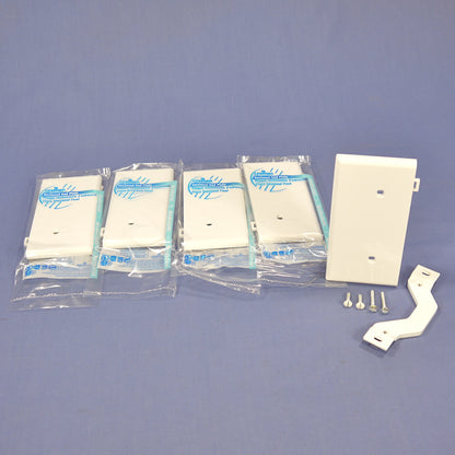 Leviton PSE14-W White 1-Gang Unbreakable Blank Sectional Cover Strap Mount 5pcs