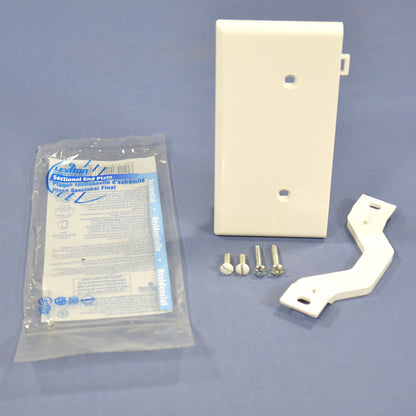 Leviton PSE14-W White 1-Gang Blank Unbreakable Sectional Wallplate Strap Mount