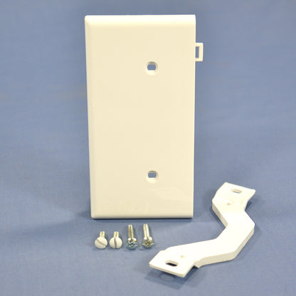 Leviton PSE14-W White 1-Gang Blank Unbreakable Sectional Wallplate Strap Mount