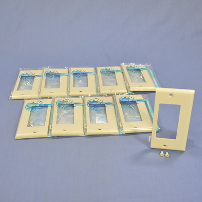 Leviton PSE26-I Ivory 1-Gang Unbreakable Decora Sectional Wallplate Covers 10pcs