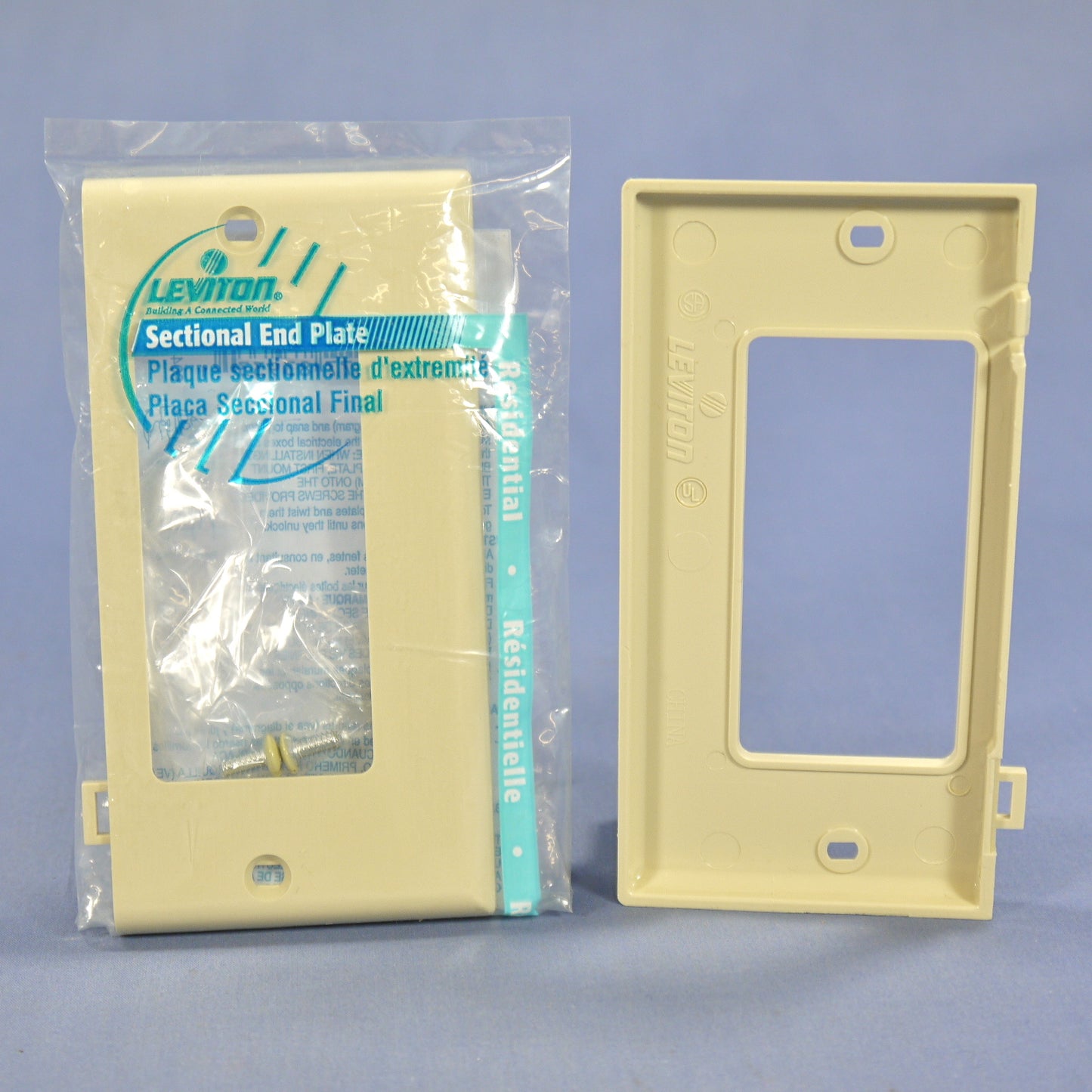 Leviton PSE26-I Ivory 1-Gang Unbreakable Decora Sectional Wallplate Covers 10pcs
