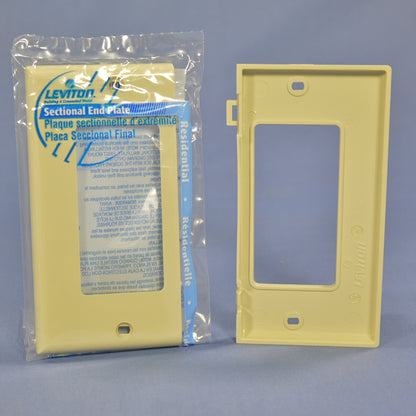 Leviton PSE26-I Ivory Decora GFI End Panel Unbreakable Sectional Wallplate 20pcs